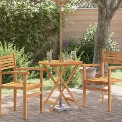 Table de jardin pliable Ø60x75 cm Bois d'eucalyptus solide 