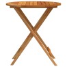 Table de jardin pliable Ø60x75 cm Bois d'eucalyptus solide 
