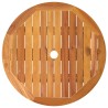 Table de jardin pliable Ø60x75 cm Bois d'eucalyptus solide 