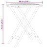 Table de jardin pliable Ø60x75 cm Bois d'eucalyptus solide 