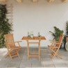 Ensemble Bistro de Jardin Pliable 3 Pièces en Bois Massif d'Acacia 