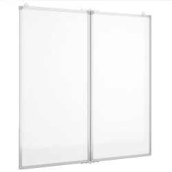 Tableau blanc magnétique pliable 80x80x1,7 cm aluminium 