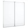 Tableau blanc magnétique pliable 80x80x1,7 cm aluminium 