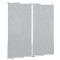 Tableau blanc magnétique pliable 80x80x1,7 cm aluminium 