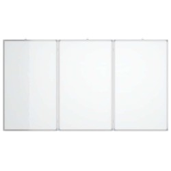 Tableau blanc magnétique pliable 120x100x1,7 cm aluminium 