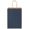 Sacs en papier 50 pcs avec poignées bleu 15x8x21 cm 