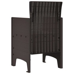 Chaises de jardin avec coussins 2 pcs Marron 53 x 49 x 85 cm 
