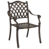 Fauteuils de jardin 2 pcs en aluminium bronze 