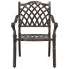 Fauteuils de jardin 2 pcs en aluminium bronze 