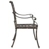 Fauteuils de jardin 2 pcs en aluminium bronze 