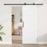Porte coulissante avec ensemble de matériel 'ORKDAL'Blanc Bois massif de pin 