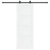 Porte coulissante avec ensemble de matériel 'ORKDAL'Blanc Bois massif de pin 