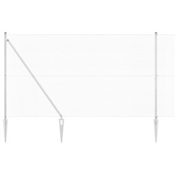 Clôture en fil soudé avec 13 poteaux en pointe 1.6x25 m Acier galvanisé 