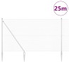 Clôture en fil soudé avec 13 poteaux en pointe 1.6x25 m Acier galvanisé 
