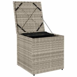 Boîte de rangement extérieure Gris clair et gris foncé 