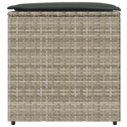 Boîte de rangement extérieure Gris clair et gris foncé 