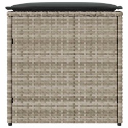 Boîte de rangement extérieure Gris clair et gris foncé 