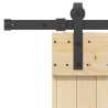 Porte coulissante et kit de quincaillerie 95x210 cm pin massif 