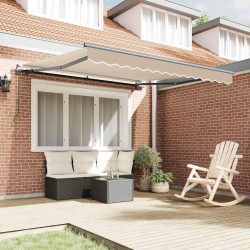 Auvent Rétractable Beige 350 x 250 cm Polyester 
