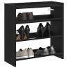 Étagère à chaussures noir 60x25x62 cm bois d'ingénierie 
