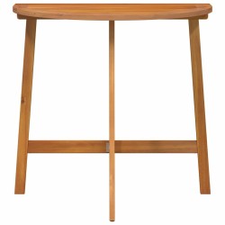 Table de jardin pliante demi-ronde 78x46x75 cm en bois massif d'acacia 