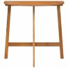 Table de jardin pliante demi-ronde 78x46x75 cm en bois massif d'acacia 