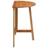 Table de jardin pliante demi-ronde 78x46x75 cm en bois massif d'acacia 
