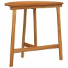 Table de jardin pliante demi-ronde 78x46x75 cm en bois massif d'acacia 