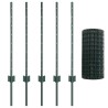 Set de Clôture de Jardin Pack de 2 Vert Acier 10 x 0.8 m 
