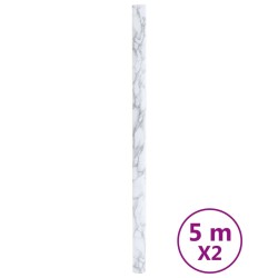 Autocollants auto-adhésifs pour meuble blanc marbré 90x500 cm 
