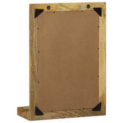 Miroir de Salle de Bain 50x22x70 cm en Bois Massif de Manguier Rugueux 