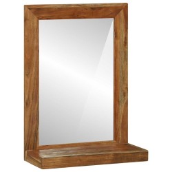 Miroir Salle de Bain 50x22x70 cm Bois Massif d'Acacia 