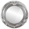 Miroir en forme de hublot mural Ø38 cm aluminium et verre 