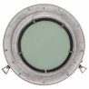 Miroir en forme de hublot mural Ø38 cm aluminium et verre 