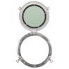 Miroir en forme de hublot mural Ø38 cm aluminium et verre 