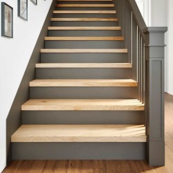 Marches d'escalier 2 pcs non traité bois de chêne massif 