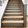 Marches d'escalier 2 pcs non traité bois de chêne massif 