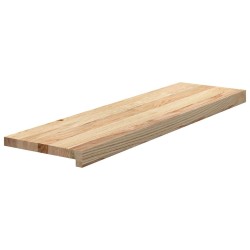 Marches d'escalier 2 pcs non traité bois de chêne massif 