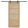 Porte coulissante 'ORKDAL'en bois de pin massif avec matériel 