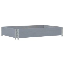 Jardinière gris 120x80 cm bois massif de pin 
