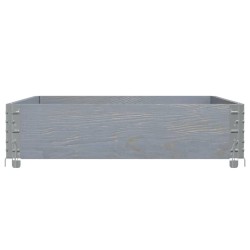 Jardinière gris 120x80 cm bois massif de pin 