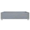 Jardinière gris 120x80 cm bois massif de pin 