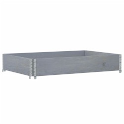 Jardinière gris 120x80 cm bois massif de pin 