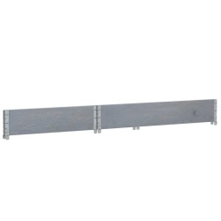 Jardinière gris 120x80 cm bois massif de pin 