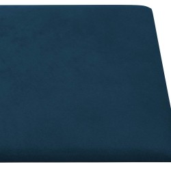 Panneaux muraux 12 pcs Bleu 90x15 cm Velours 1,62 m² 