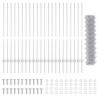 Clôture en Maillons avec 44 Poteaux U Argent 1.2m x 25m Acier 