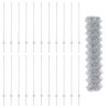 Clôture en Maillons avec 44 Poteaux U Argent 1.2m x 25m Acier 