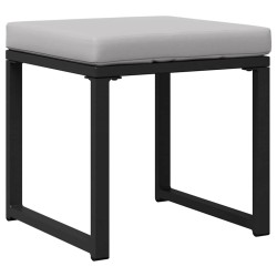 Ensemble de canapé de jardin 4 pcs Noir 61 x 72,5 x 71 cm Acier 