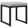 Ensemble de canapé de jardin 4 pcs Noir 61 x 72,5 x 71 cm Acier 