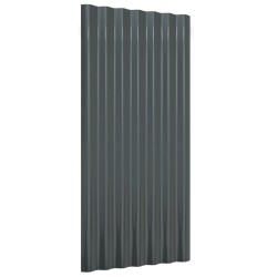 Panneaux de toit 12 pcs Acier enduit poudre Anthracite 80x36 cm 